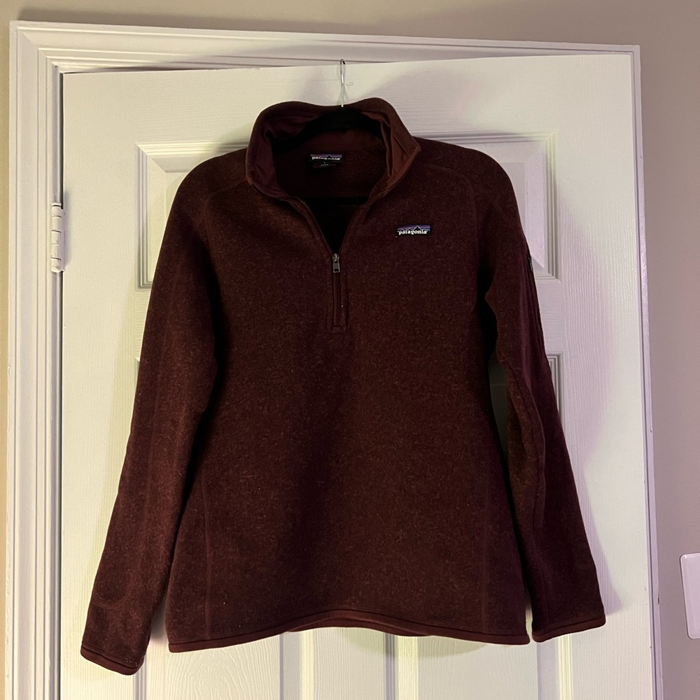 Patagonia Burgundy Quarter-Zip Fleece Pullover
